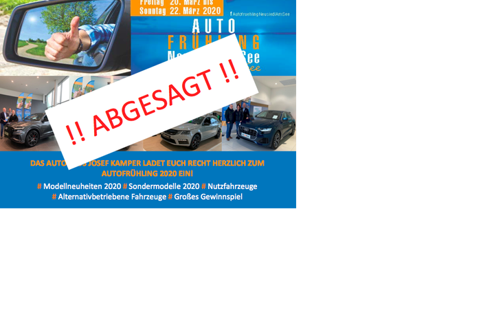AUTOFRÜHLING 2020 ABGESAGT